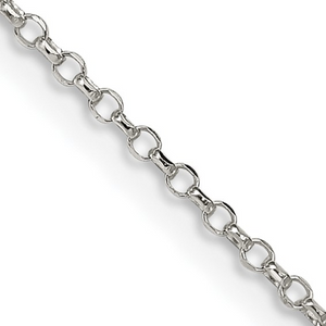 Sterling Silver 1.5mm 22" Diamond-cut Cable Chain