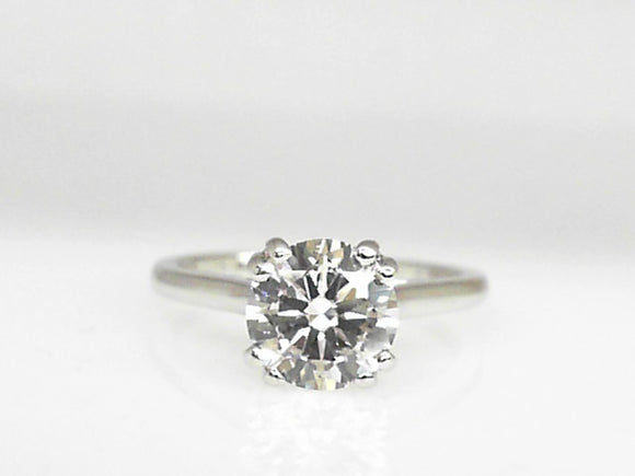 14k White Gold 1.50ct Solitaire Diamond Lab Engagement Ring