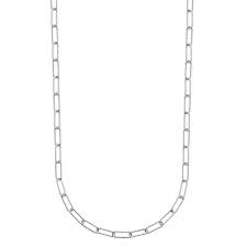 Charles Garnier Sterling Silver Diamond Cut Paperclip Necklace