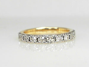 14K YG .32 CTW Illusion Diamond Band