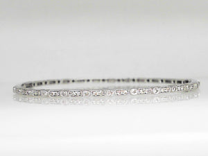 White Gold Diamond Bangle Bracelet