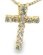 Gold Fill CZ Cross Pendant