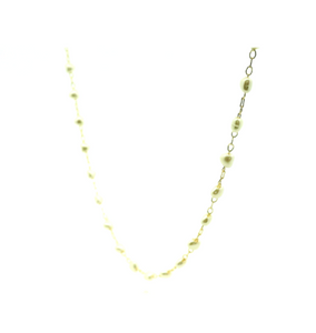Gold Filled Pearl Chain Necklace
