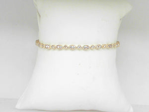 Yellow Gold Diamond Tennis Bracelet