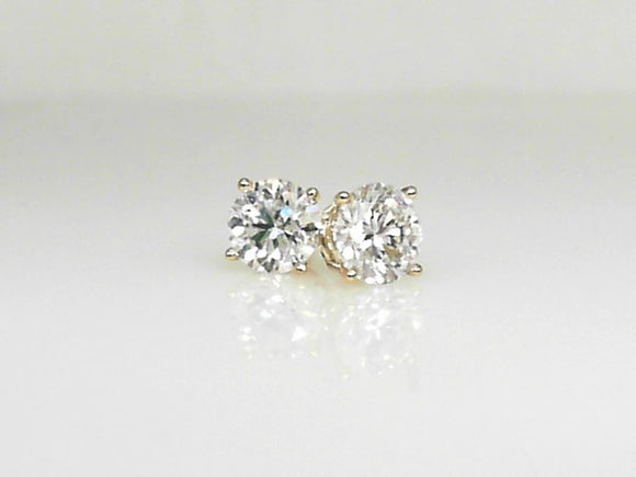 Lab Grown Diamond Studs in Yellow Gold