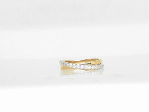 Two Tone Diamond Crossover Band