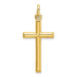 Sterling Silver Gold Tone Cross Pendant