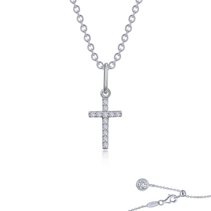 Lafonn .37 CTW Mini Cross Necklace 20"