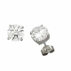 Sterling Silver 8MM Clear CZ Stud Earring