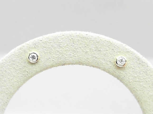 14k Yellow Gold Diamond 0.10ct Bezel Set Stud Earrings