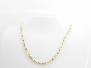 10k Yellow Gold 2 1/2mm Rope Chain 22"