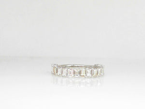 14k White Gold Diamond Baguette Band