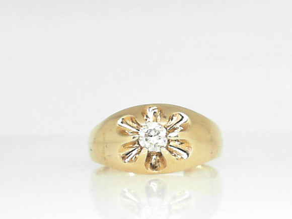 Yellow Gold Men's Diamond Band