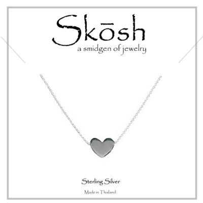 Skosh Flat Polished Heart Necklace