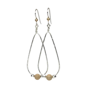 Sterling Silver Gold Plated Harmony Dangle Earrings