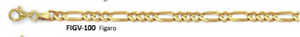 18K Gold Bonded with Sterling Silver 22" Figaro Chain