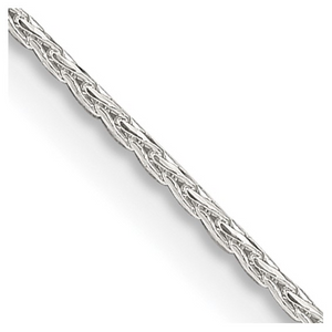 Sterling Silver 1.25mm 16" Diamond-cut Spiga Chain