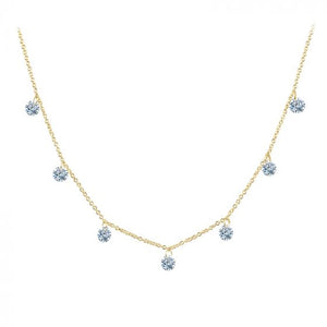 Lafonn Simulated Diamond Gold Tone Raindrop Necklace