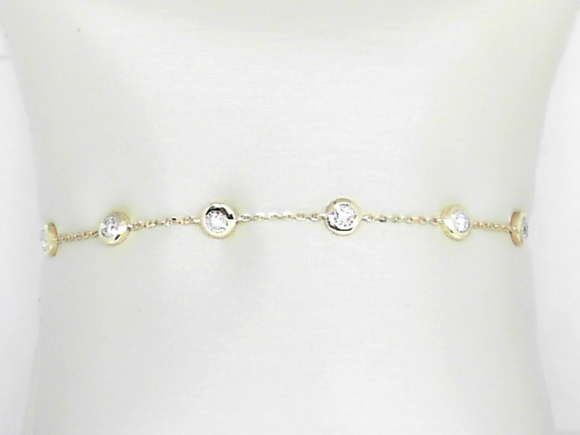 14k Yellow Gold Diamonds by The Yard Bracelet