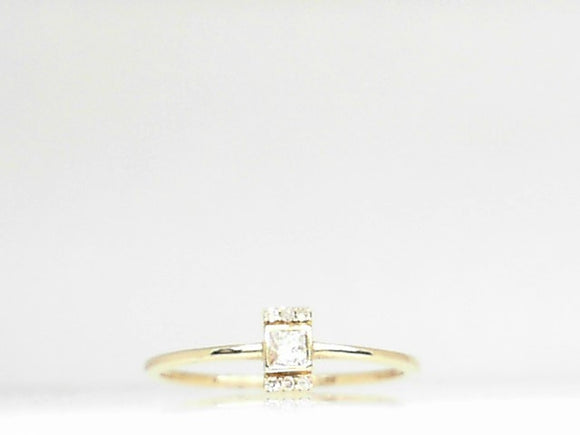 14k Yellow Gold Diamond 0.11ct Fashion Ring