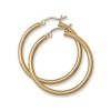 Sterling Silver/Gold Polished Hoop Earrings