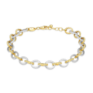 Charles Garnier Gold Plated CZ Oval Link Bracelet