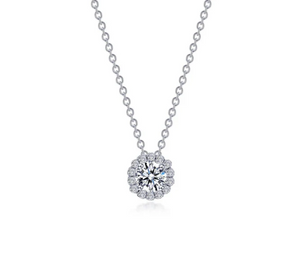 Lafonn Simulated Diamond Round Necklace with Halo