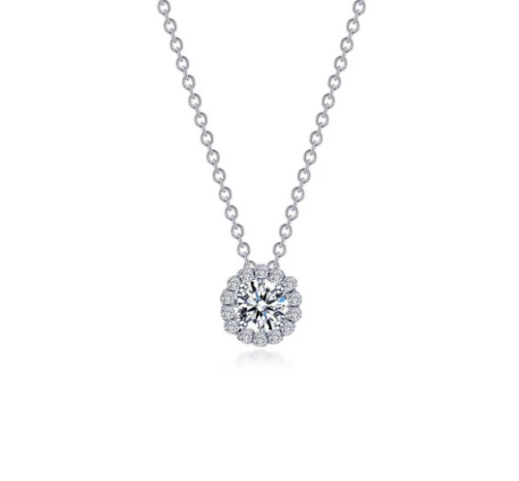 Lafonn Simulated Diamond Round Necklace with Halo