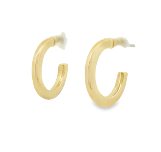 Gold Filled Small Post Hoop Earrings