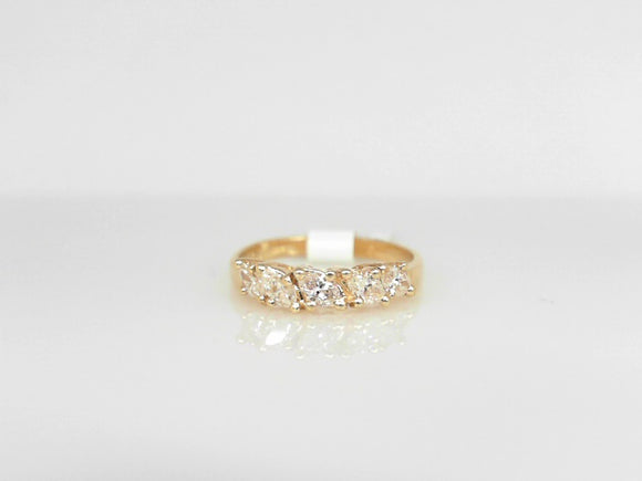 Yellow Gold Four Marquise Diamond Band