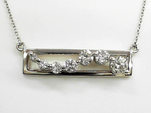 White Gold Diamond Journey Necklace