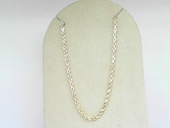 10K Yellow Gold Rope Chain 2.5mm 22