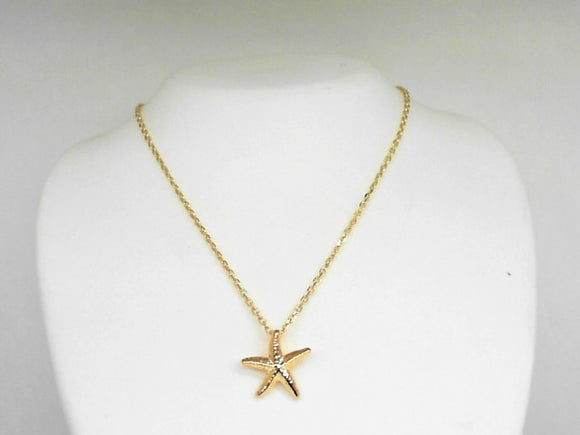 Sterling Silver/Yellow Gold Bonded Starfish Necklace