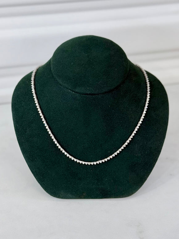 White Gold 5.55 Carat Diamond Riviera Necklace