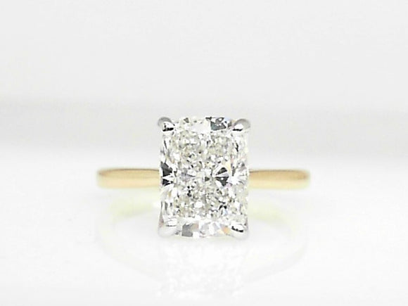 14k Two-Tone Lab Cushion Cut Diamond 2.48ctw Engagement Ring