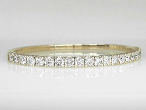 14k Yellow Gold Diamond 4.86ctw Flex Bangle Bracelet