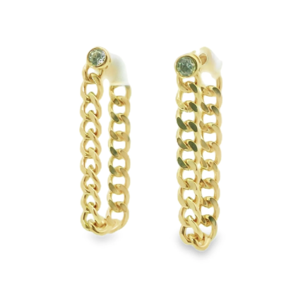 Gold Fill Chain Link Dangle Earrings