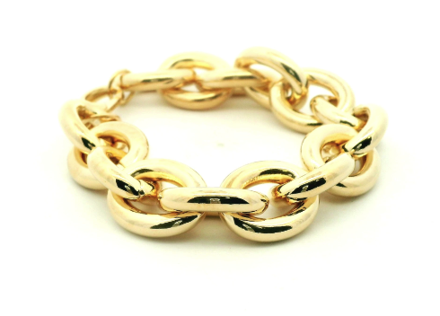 Gold Filled Chunky Oval Link Bracelet 7
