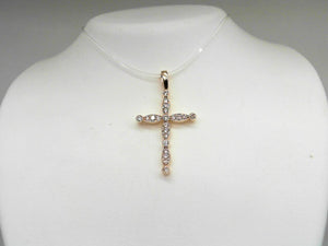 Yellow Gold Diamond Cross Pendant