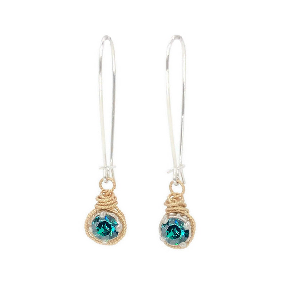 Earth Grace Dangle Birthstone Earrings- May