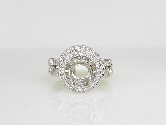 White Gold Diamond Semi Mounting