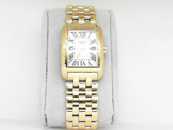 Moore's Elite Stainless Steel 10ATM Tank White Dial Watch