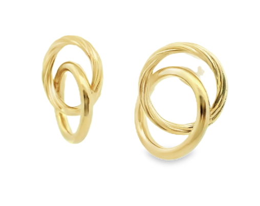 Gold Filled Double Circle Post-back Earrings