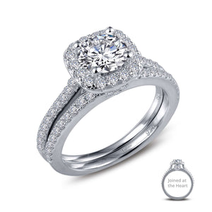 Lafonn Cushion Cut Joined-At-The-Heart Wedding Set