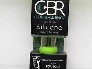 Golf Ball Rings Silicone Band Green Size 13