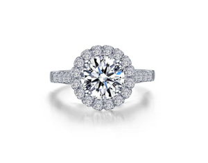 Lafonn Round Simulated Diamond Ring with Halo