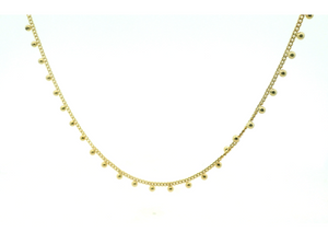 Gold Fill Beaded Chain Necklace