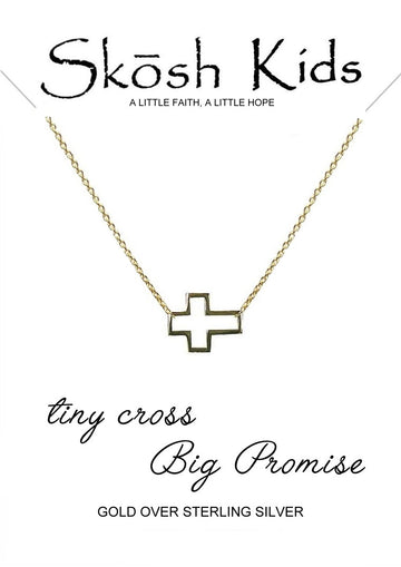 Skosh Kids Gold Plated Open Cross Necklace