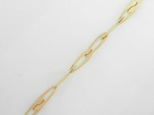 Yellow Gold Fancy Oval Link Bracelet 7.5"