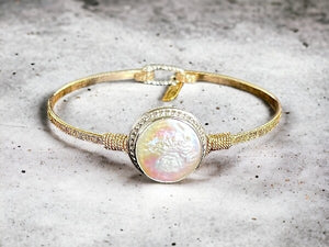 Earth Grace Luna Pearl Bracelet Gold